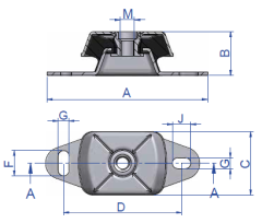 AMC Marine Mount Medium B45
